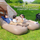 Ergonomic inflatable bed for outdoor relaxation