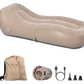 Ergonomic inflatable bed for outdoor relaxation