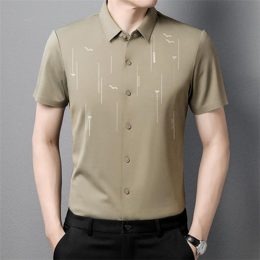 Summer anti-wrinkle silk shirt