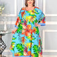 【M-4XL】2024 women's new summer dress printed fashion