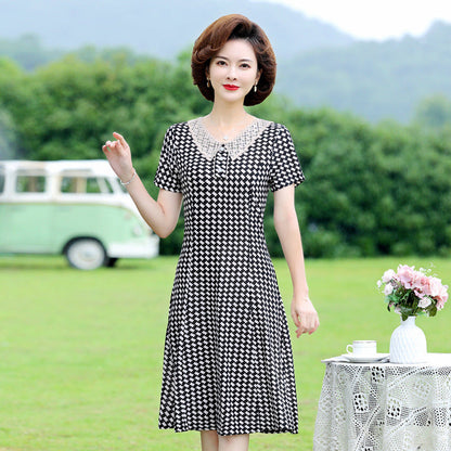 New stylish dress with fashionable polka dot print