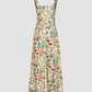 Previous Next Floral Button Wide Leg Jumpsuit