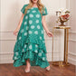 Polka Dot Printed Swing Long Dress