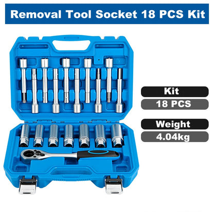 Suspension Shock Absorber Strut Nut Removal Tool Socket 18 PCS Kit