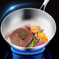 Multifunctional Non-coated Stainless Steel Frying Pan