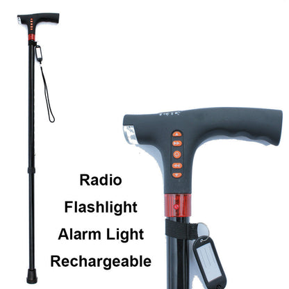 Intelligent Elderly Walking Stick with LED Light