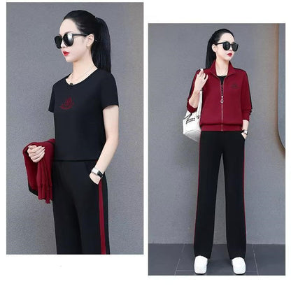 Women's Casual Zip Up Sweatsuit Set