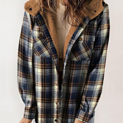 🔥50% OFF🔥Women's Winter Trendy Plaid Hooded Jacket