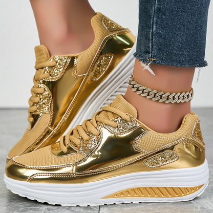 🍂End-of-Fall Specials🍂Women’s Trendy Casual Sparkling Style Platform Sneakers✨