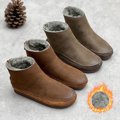 Retro Trendy Warm Fur Lined Boots