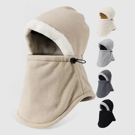 Unisex Winter Windproof Faux Fleece Cowl Hood