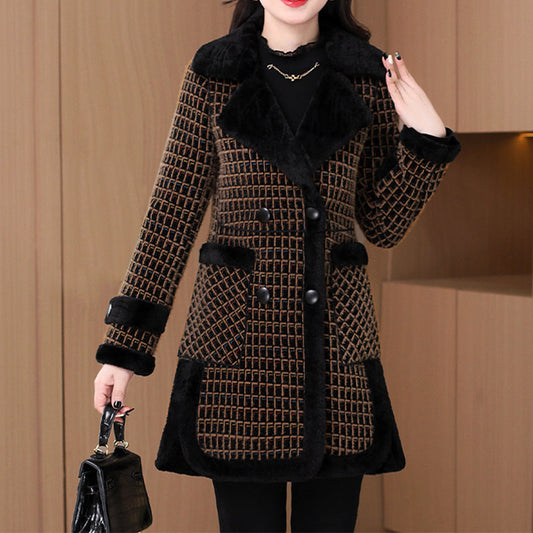 Women's Elegant Warm Coat with Faux Fur Collar（50% OFF）