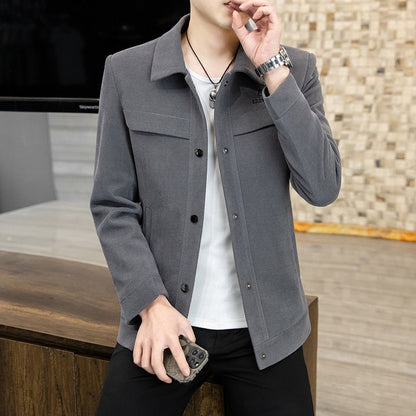 Men's Stylish Lapel Button-Down Casual Jacket（50% OFF）