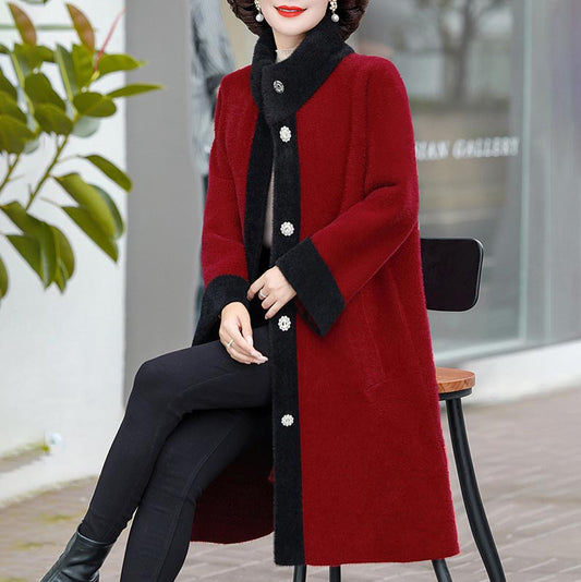 Ideal Gift! Women’s Noble Elegant Mid-length Coat