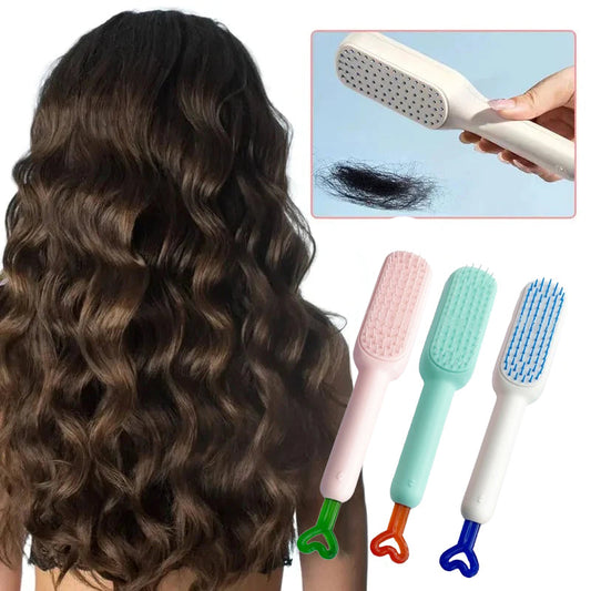 Self-Cleaning Anti-Static Massage Comb