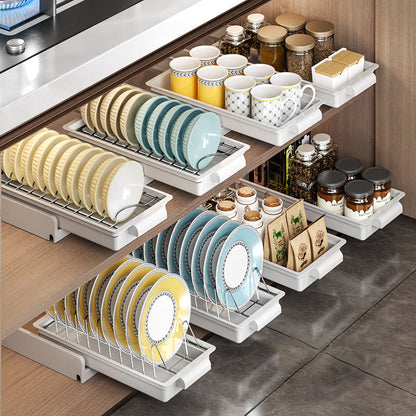 🔥🔥🔥In-Cabinet Pull-Out Drain Storage Rack🥣🍽️🍃