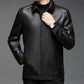 Men's Windproof Warm Leather Jacket